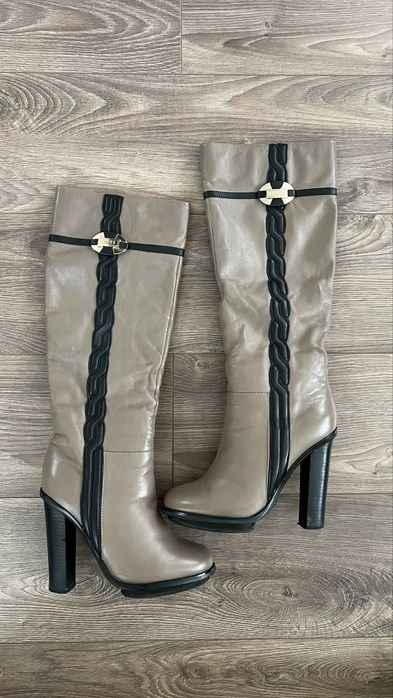 Women Leather Boots Black 38