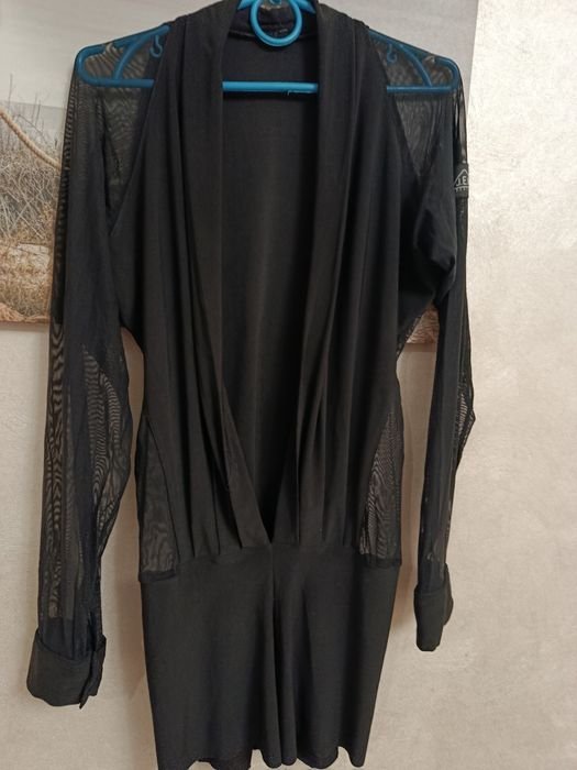 Women Shirt Black Viscose 36
