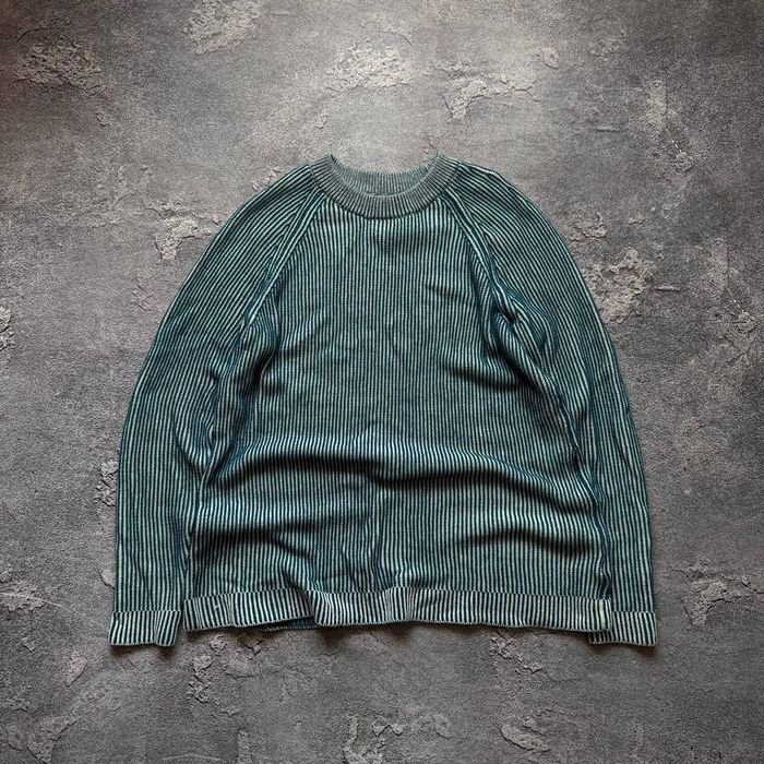 Men Premium Textured Knit Sweater Dark Green Soft