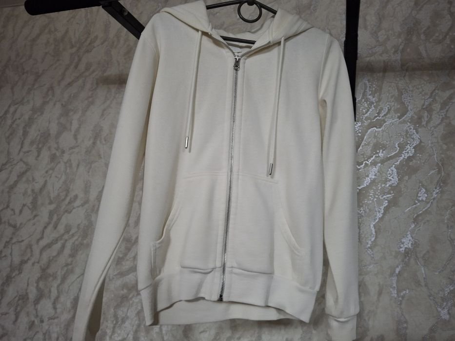 Men Other Zip Hoodie White One Size