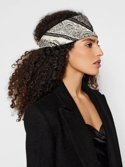 Unisex Pinko Linguistica Scarf 100% Cotton 56x56