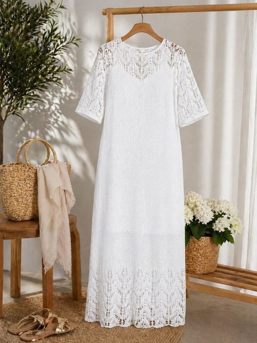 Women Dress White Other Material 40
