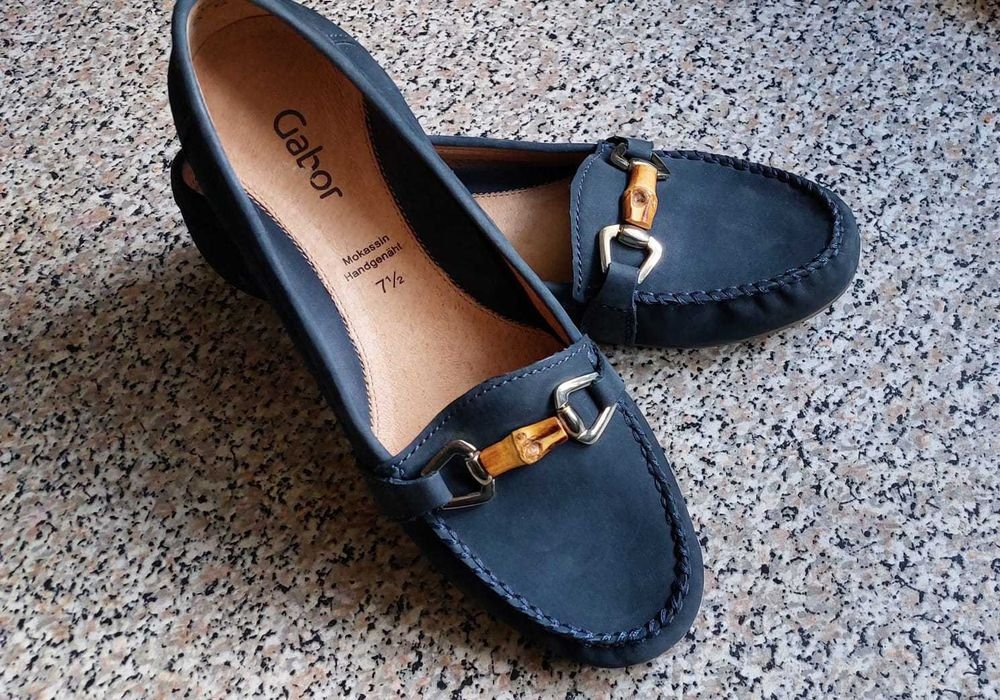 Donna Gabor Mocassini Blu Navy Nubuck 41