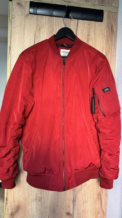 Herren Pull & Bear Jacke Rot 36