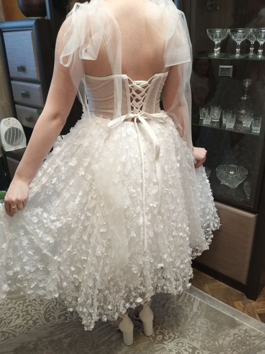 Damen Kleid Weiß Andere Größe