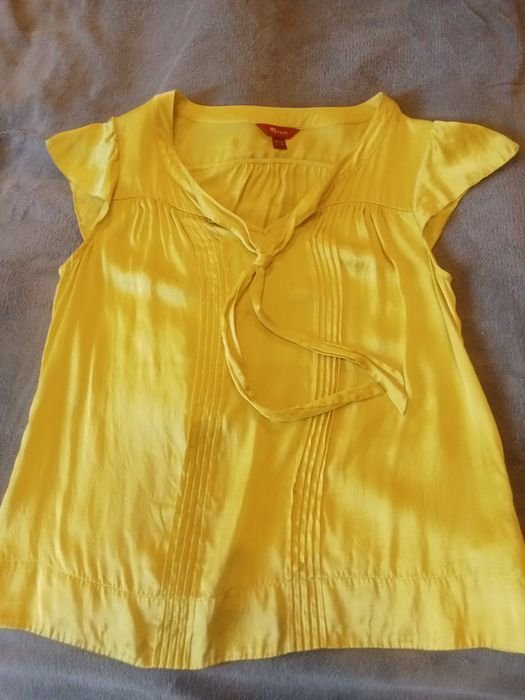 Women Monsoon Shirt Yellow Silk 42