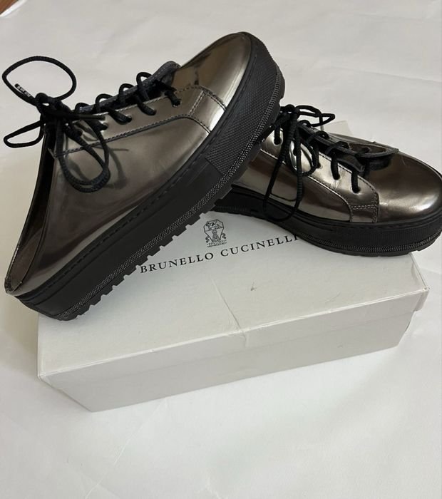 Женские Brunello Cucinelli Шлепанцы Бежевый Кожа