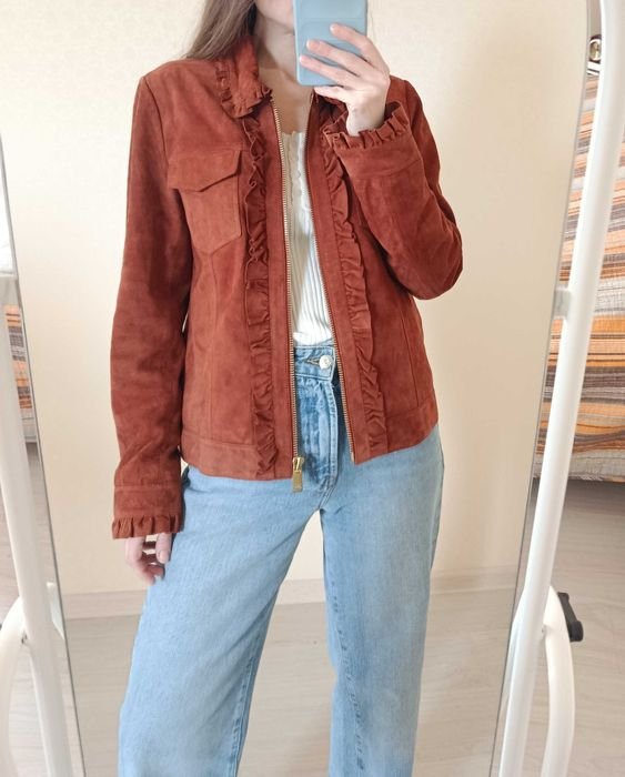 Женская Scotch&Soda Куртка Коричневая Замша 38