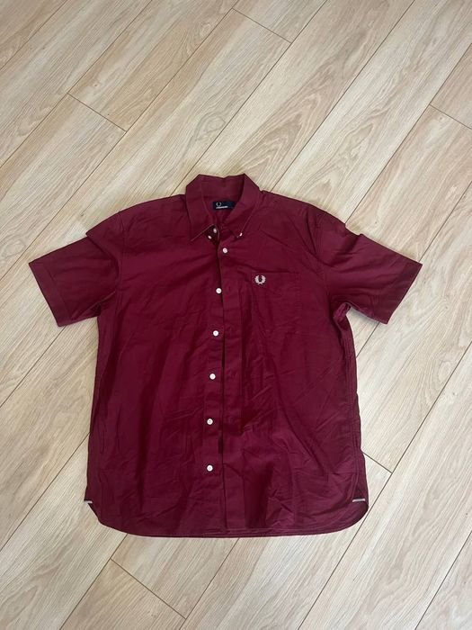 Мужской Fred Perry Рубашка Бордовый 40