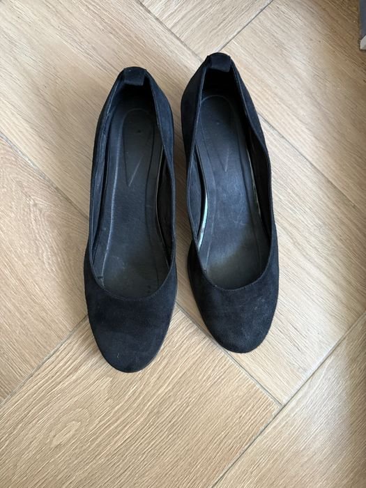 Women Heels Black Suede 38
