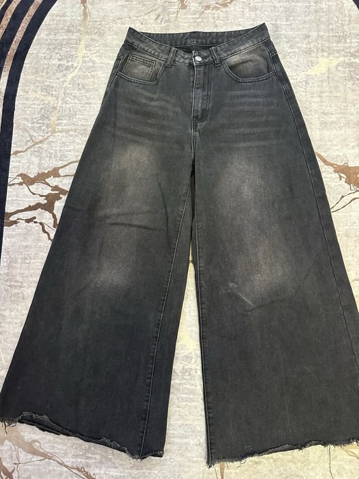 Uomo Jeans Nero Cotone Altro