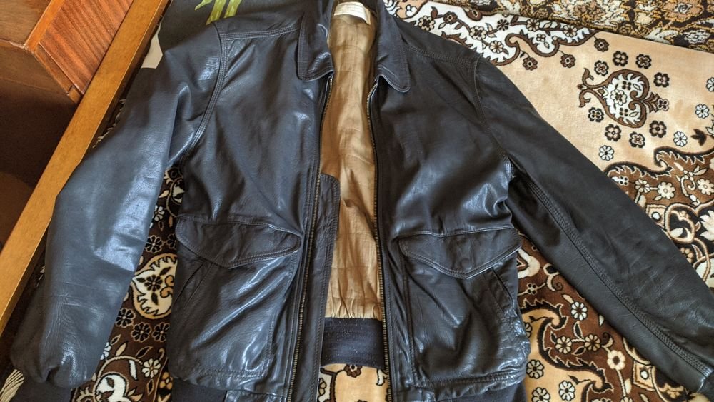 Мужской French Connection Кожаная куртка Чёрная 