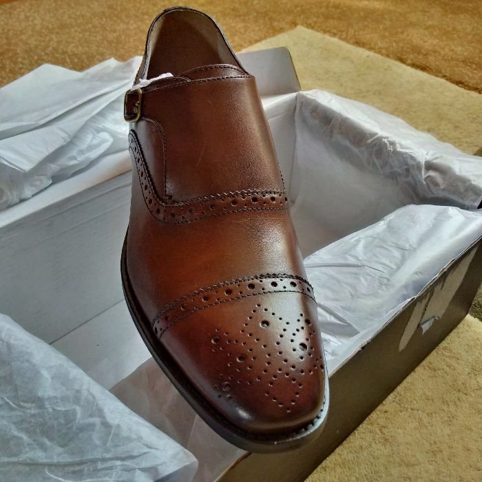 Uomo Banana Republic Derby Marrone Pelle 41.5
