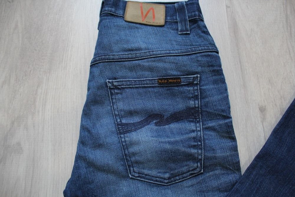 Мужской Nudie Jeans Джинсы Синий Деним 30