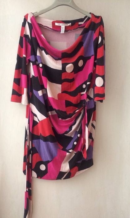 Женское Diane von Furstenberg Платье Бордовый Шелк