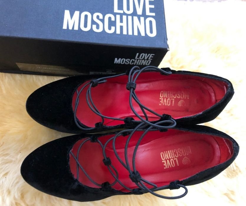Women Love Moschino Heels Black Velvet 40