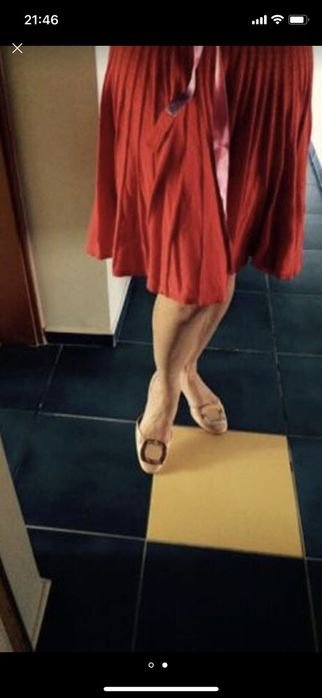 Женская Sonia Rykiel Юбка Оранжевая Хлопок М