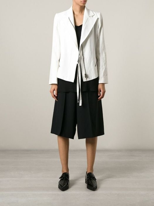 Femme Ann Demeulemeester Veste Blanche Coton 36
