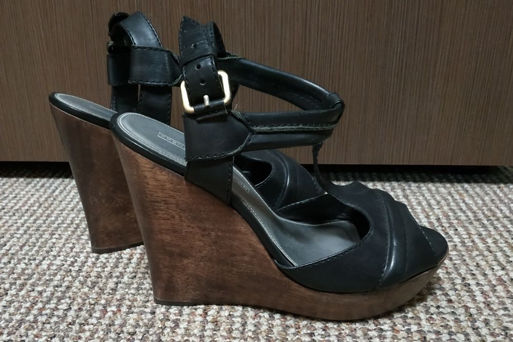 Damen Clarks Absatzschuhe Schwarz Leder 37