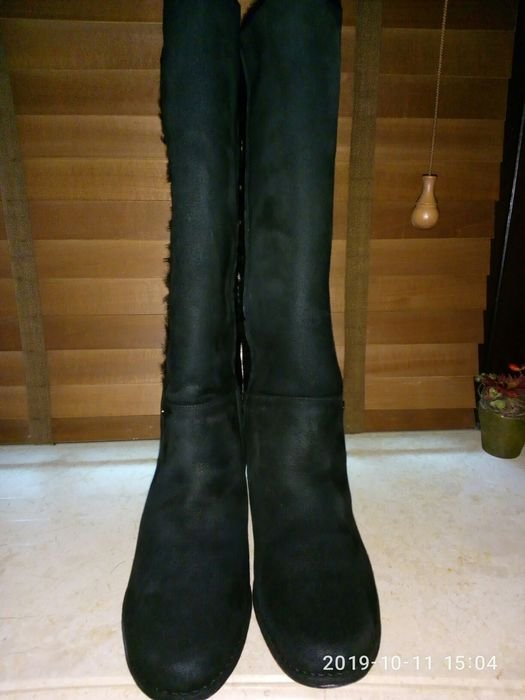 Femme Celine Bottes Noir Nubuck 39.5