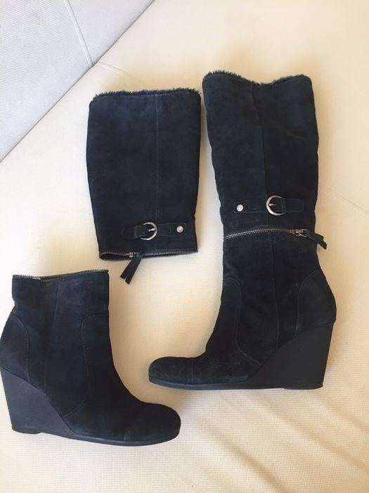 Femme Nine West Bottes Noires Cuir 39
