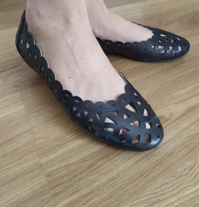 Women Nine West Heels Black Leather 37