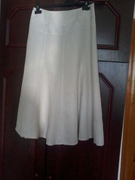 Damen Gerry Weber Rock Beige Leinen