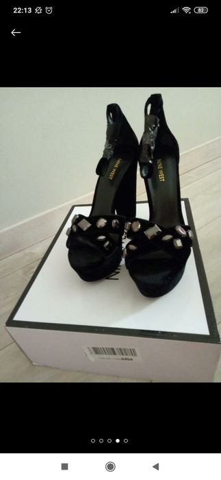 Women Nine West Heels Velvet 38