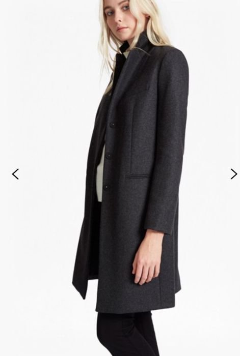 Женское French Connection Пальто Серое Шерсть