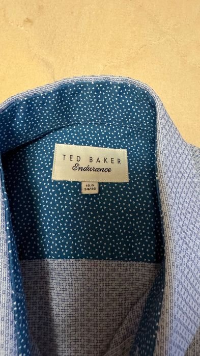 Uomo Ted Baker Camicia Blu Cotone 38