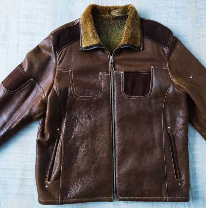Uomo GianFranco Ferre Pelliccia Marrone Pelle 42