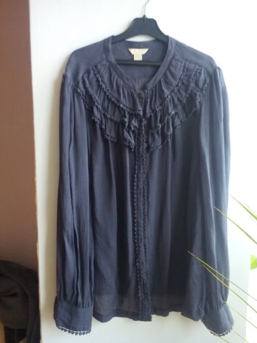 Women Monsoon Shirt Grey Silk 44