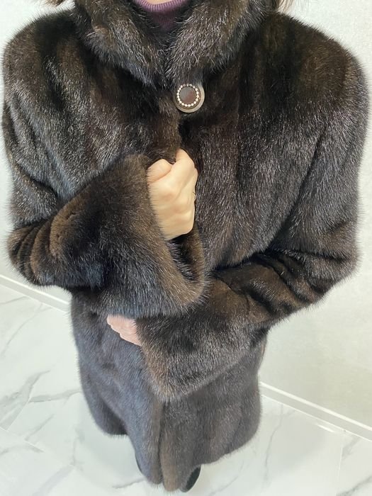 Femme MIDO Manteau en Fourrure Marron 36