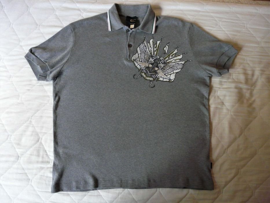 Homme Roberto Cavalli Polo Blanc Coton