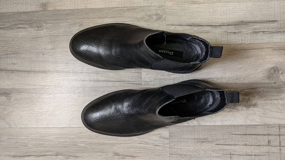 Men Dune London Boots Black Leather 42