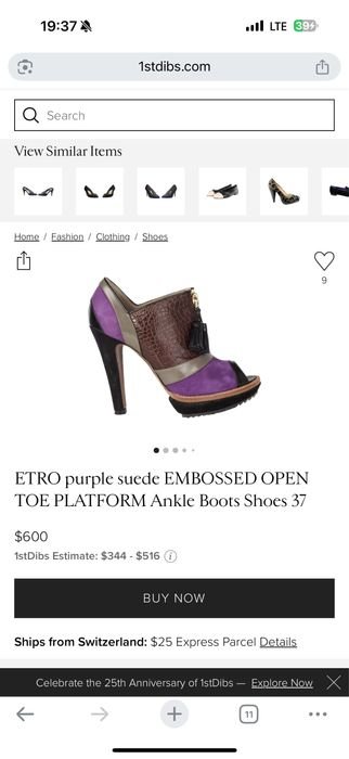 Женские Etro Туфли Замша 37