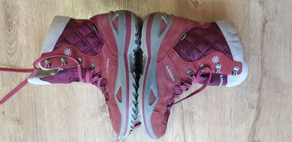 Women Lowa Boots Burgundy Suede 37.5