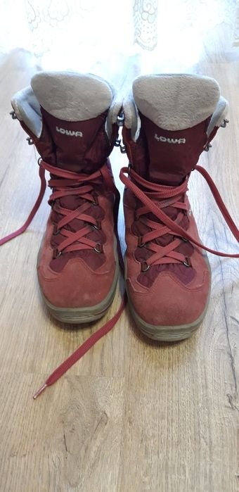 Women Lowa Boots Burgundy Suede 37.5