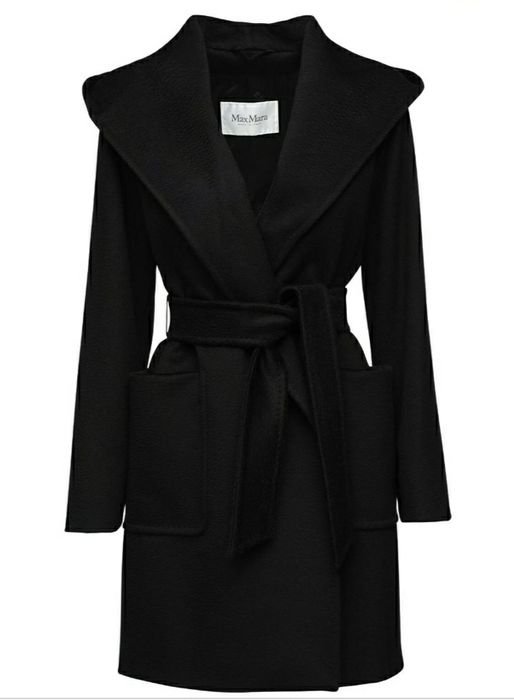 Женское Max Mara Пальто Чёрное Кашемир 38