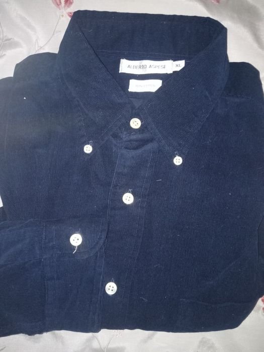 Homme Alberto Aspesi Chemise Bleu Marine Coton