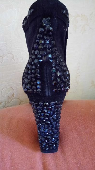 Женские Sonia Rykiel Ботинки Чёрные Кожа 38