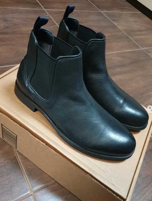 Мужской Vince Camuto Ботинки Чёрный Кожа 44