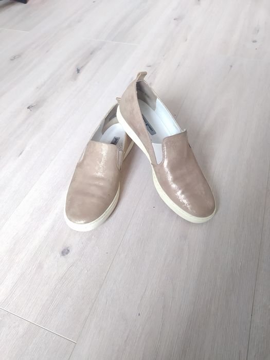 Damen Paul Green Loafers Puder Leder 36