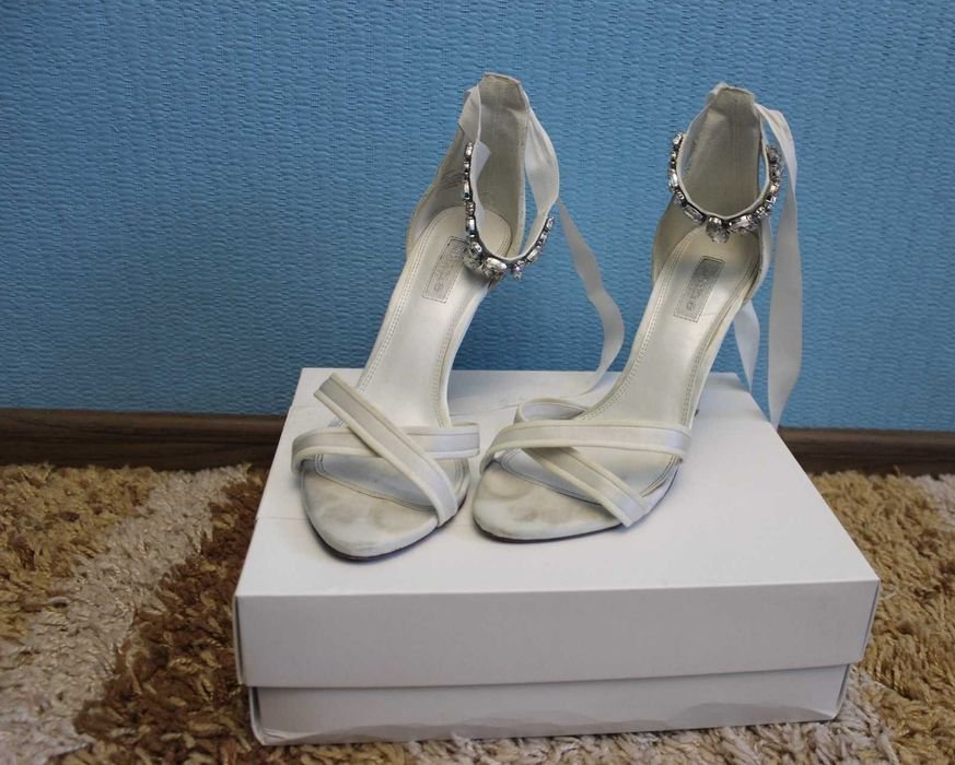 Femmes Sandales Blanches Textile 39