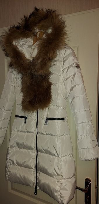 Femme Moncler Manteau Blanc Tissu 38
