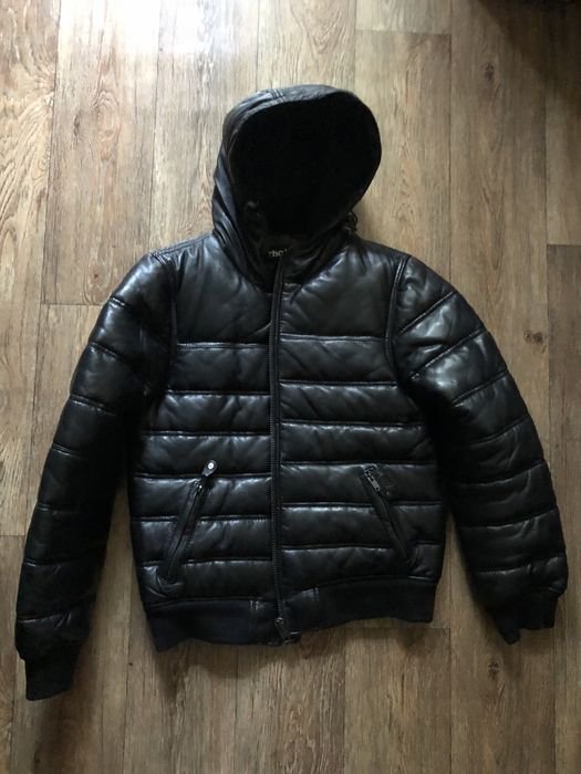 Herren Schott Lederjacke Schwarz Premium 36