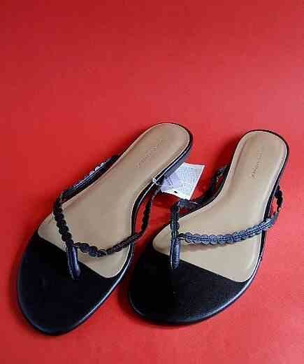 Donna Banana Republic Sandali Neri Pelle 39M