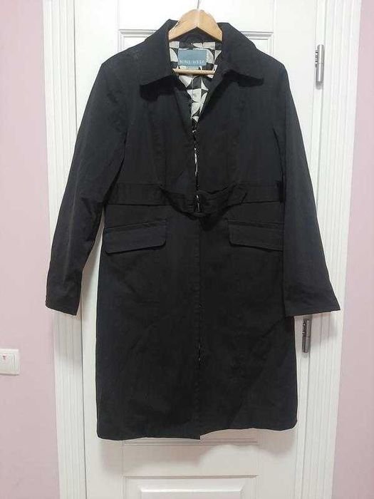 Damen Nine West Trench Schwarz 40
