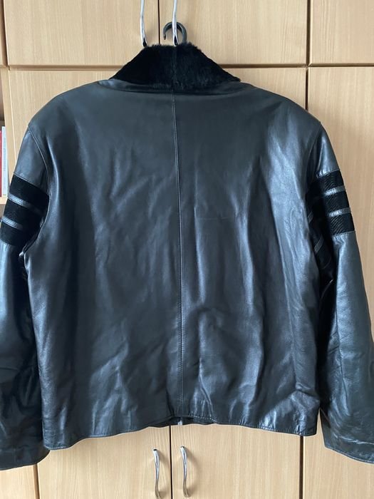 Uomo Gianfranco Ferre Giacca Nera Pelle Altro