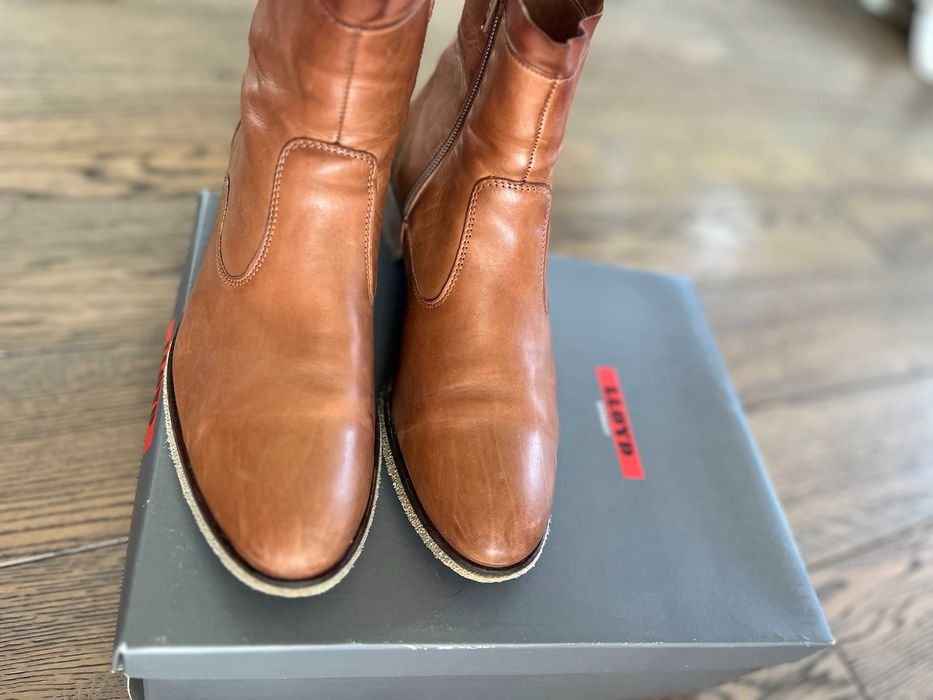 Women Lloyd Boots Brown Leather 38.5